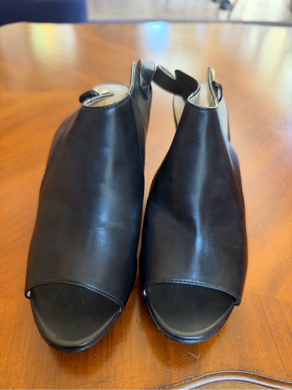 Naturalizer Black Open-Toe Slingback Women's Heels size 8.5
